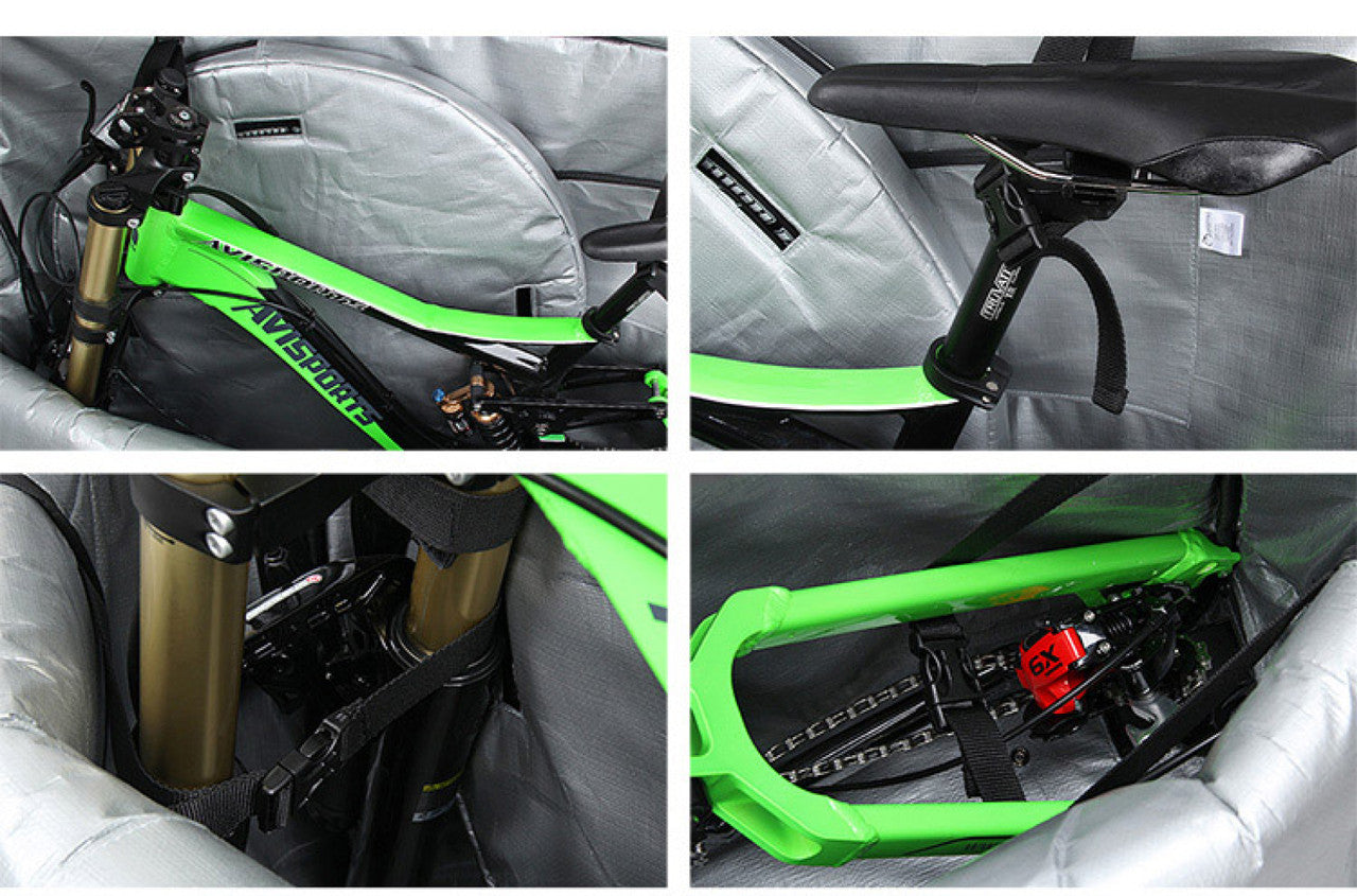 Bike Plane Soft Shell Case Bag BMX Tourer Road Bike - BK0088 125cm x 80cm - Black