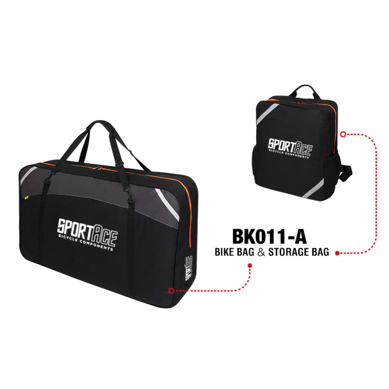 Bike Plane Bag  Soft Travel Case  BMX Road Bike- Black