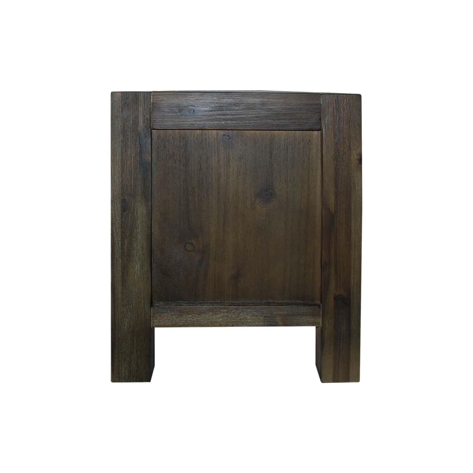 Best TV Cabinet with 3 Storage Drawers with Shelf Solid Acacia Wooden Frame Entertainment Unit in Chocolate Colour | Buy