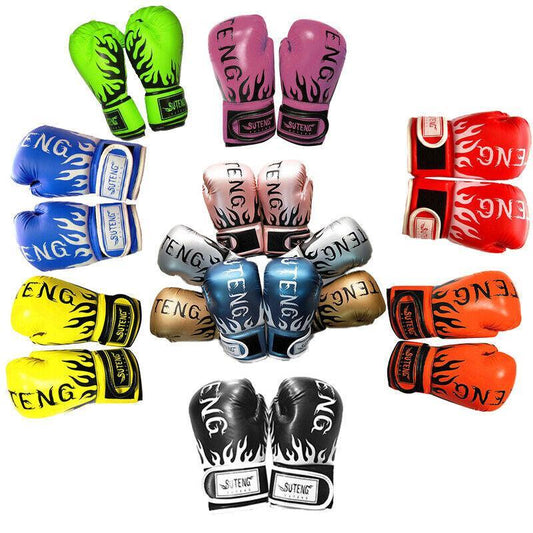 2PCS PU Boxing Training Gloves for Young Beginners - Pearly Blue
