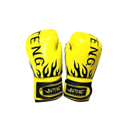 2PCS PU Boxing Training Gloves for Young Beginners - Yellow