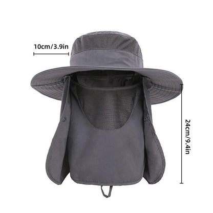 2PCS Outdoor Fisherman Hat Men Women Sun Protection Fishing Cap Bucket Hat - Pink