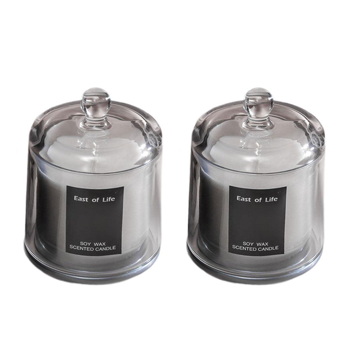 2Pcs Smokeless Glass Aromatherapy Candles Scented - Freesia