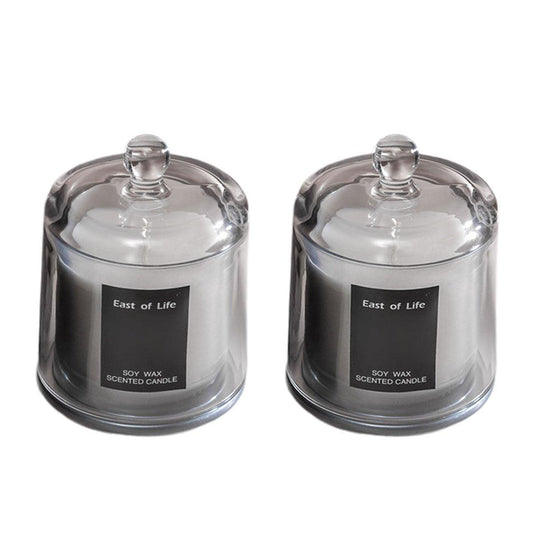 2Pcs Smokeless Glass Aromatherapy Candles Scented - Lime Basil