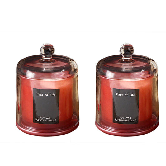 2Pcs Smokeless Glass Aromatherapy Candles Scented - Velvet Rose