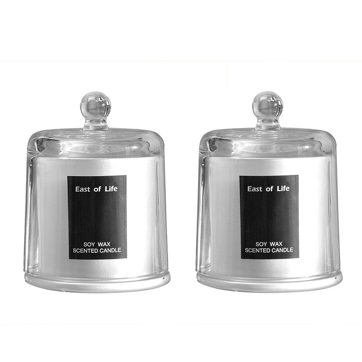 2Pcs Smokeless Glass Aromatherapy Candles Scented - Velvet Rose