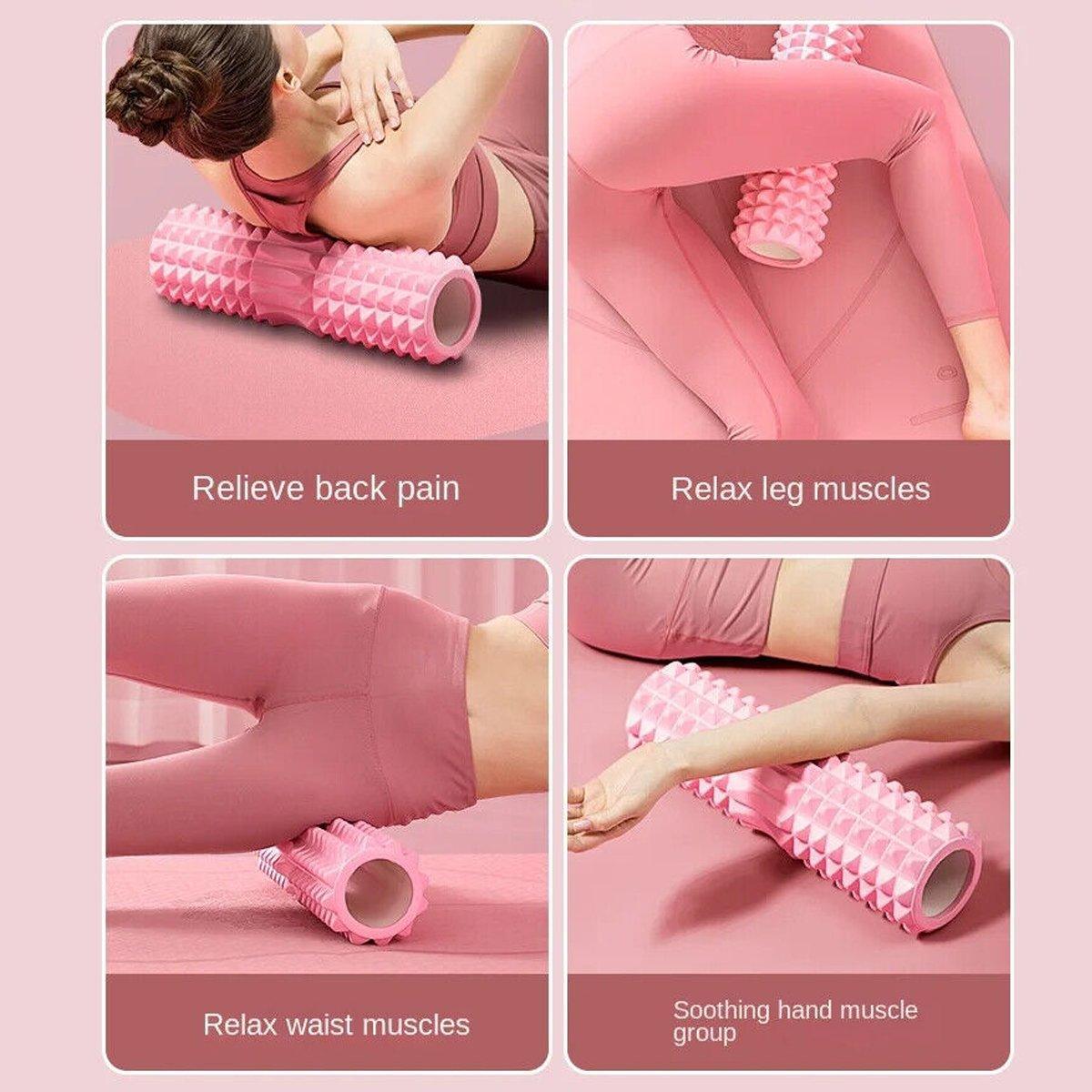 Foam Roller Yoga Massage Stick for Fitness - Blue-45cm
