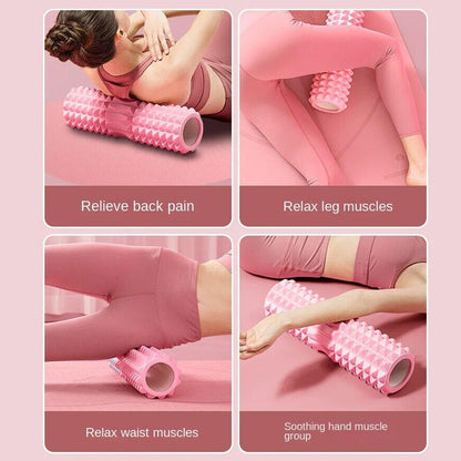Foam Roller Yoga Massage Stick for Fitness - Purple-33cm