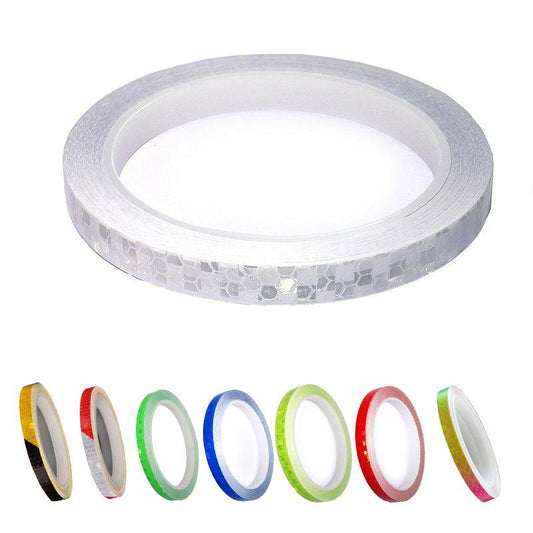 8m Reflective Tape for Bikes Cars Motorcycles Waterproof High Visibility Strip - Green