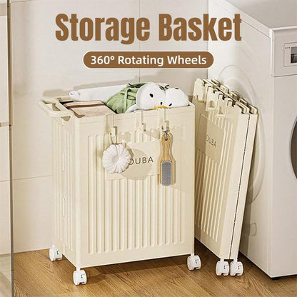 Fitness Storage Basket Organizer Tube with Wheeled Basket