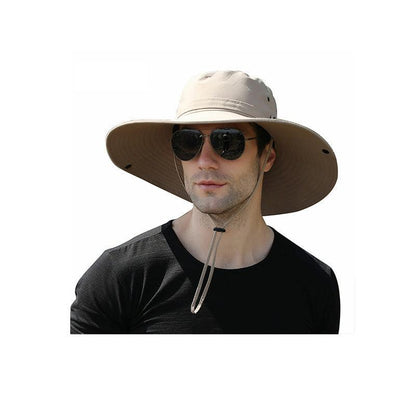 Outdoor Uv Protection Sun Hat Wide Brim Cap Quick-Drying Hat For Fishing Hiking - Green