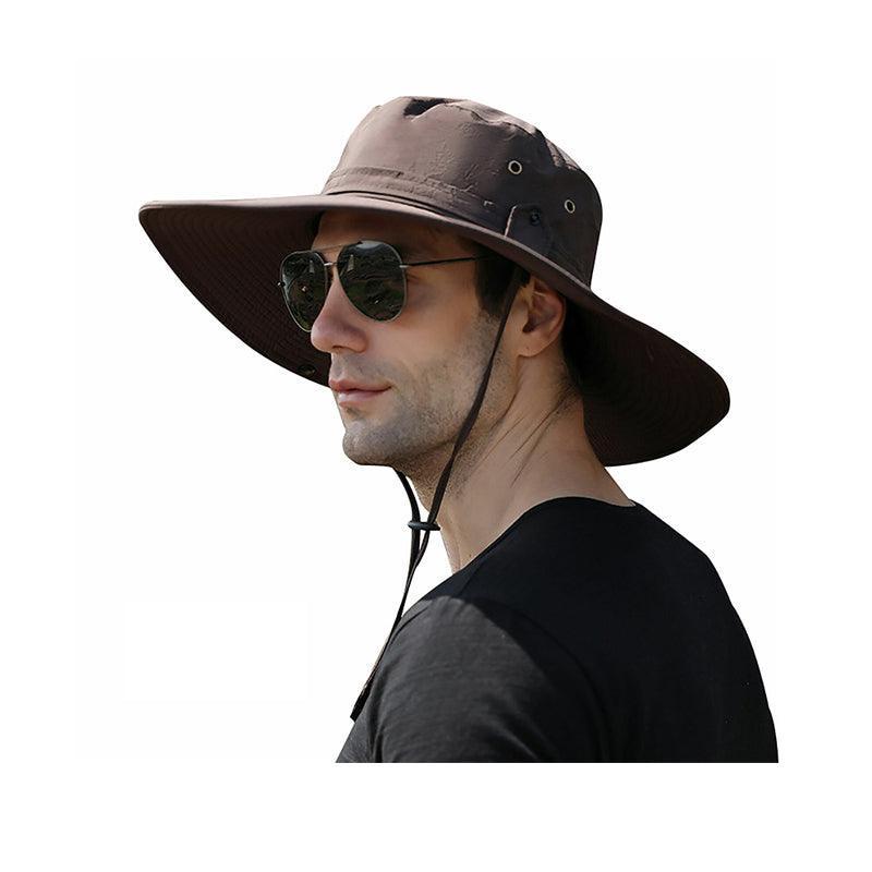 Outdoor Uv Protection Sun Hat Wide Brim Cap Quick-Drying Hat For Fishing Hiking - Green