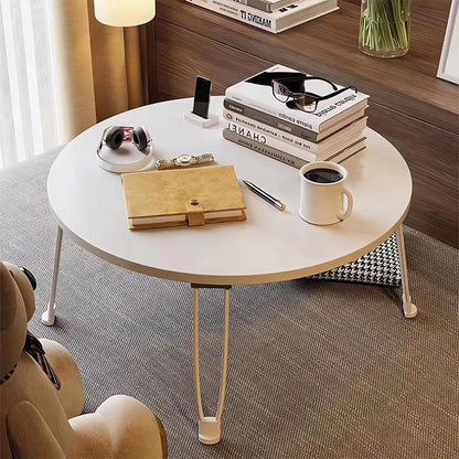Small Foldable Computer Desk Portable Bed Table Round Home Office Laptop Stand