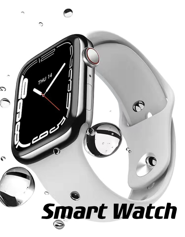White Smart Watch  Bluetooth Screen with 2 straps