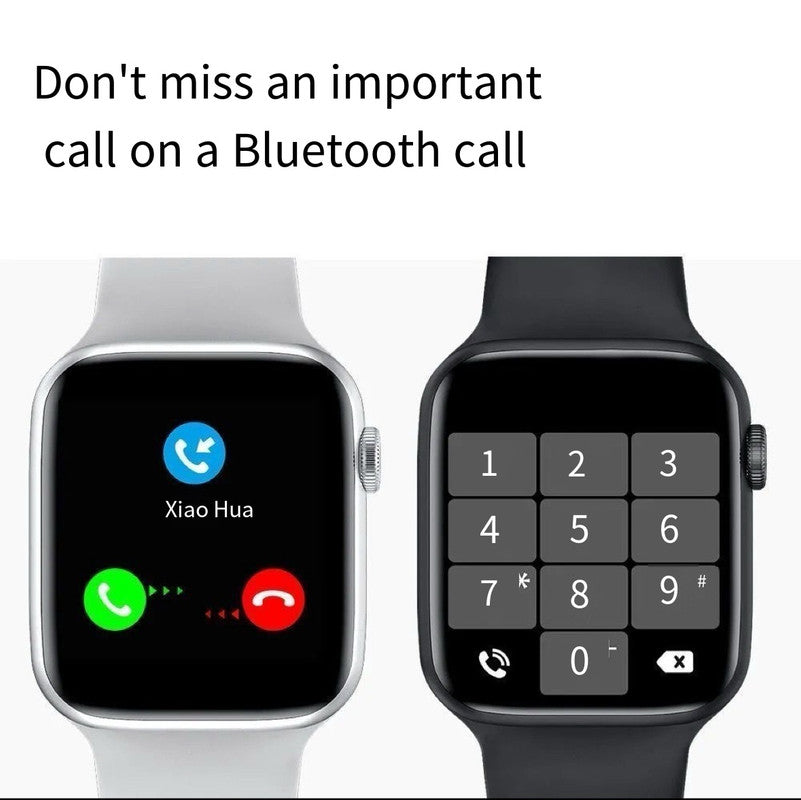White Smart Watch  Bluetooth Screen with 2 straps