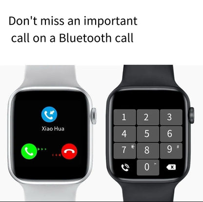 White Smart Watch  Bluetooth Screen with 2 straps