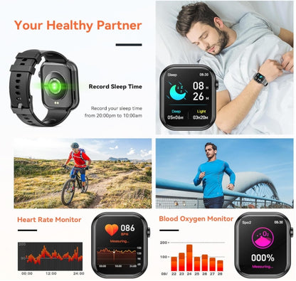 White Smart Watch  Bluetooth Screen with 2 straps
