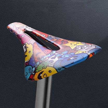 Carbon Fiber Mountain Bike Saddle Camo Style - Skull
