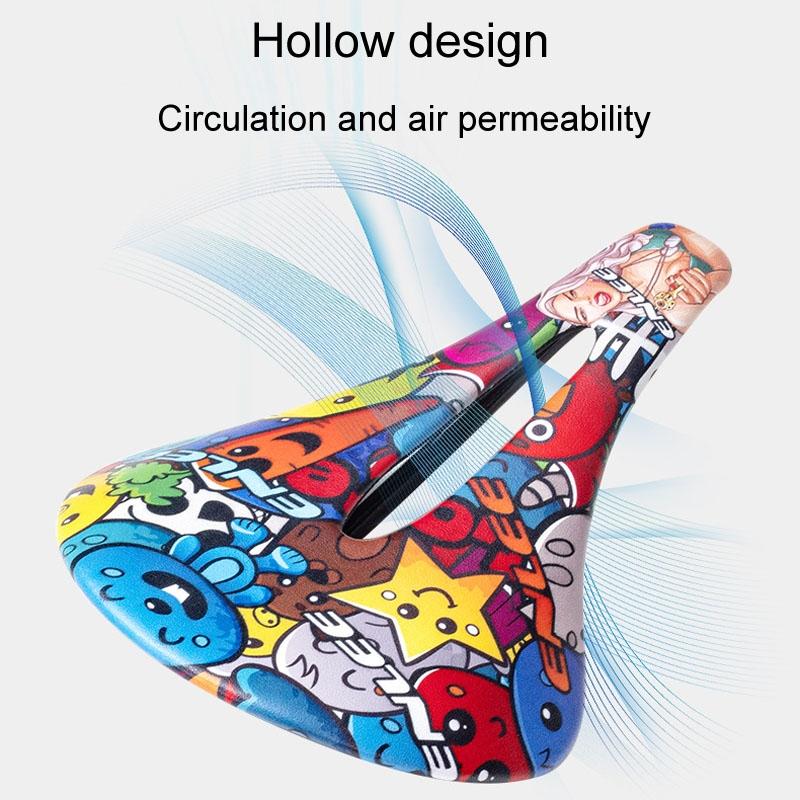 Carbon Fiber Mountain Bike Saddle Camo Style - Skull