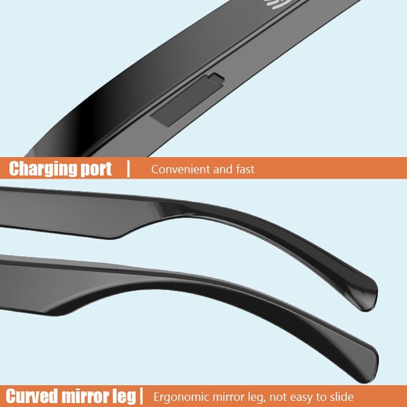 Bluetooth 5.3 Smart Sunglasses with Wireless Headset and Anti-glare Protection