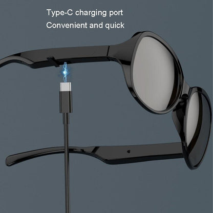 Bluetooth 5.3 Smart Sunglasses with Wireless Headset and Anti-glare Protection