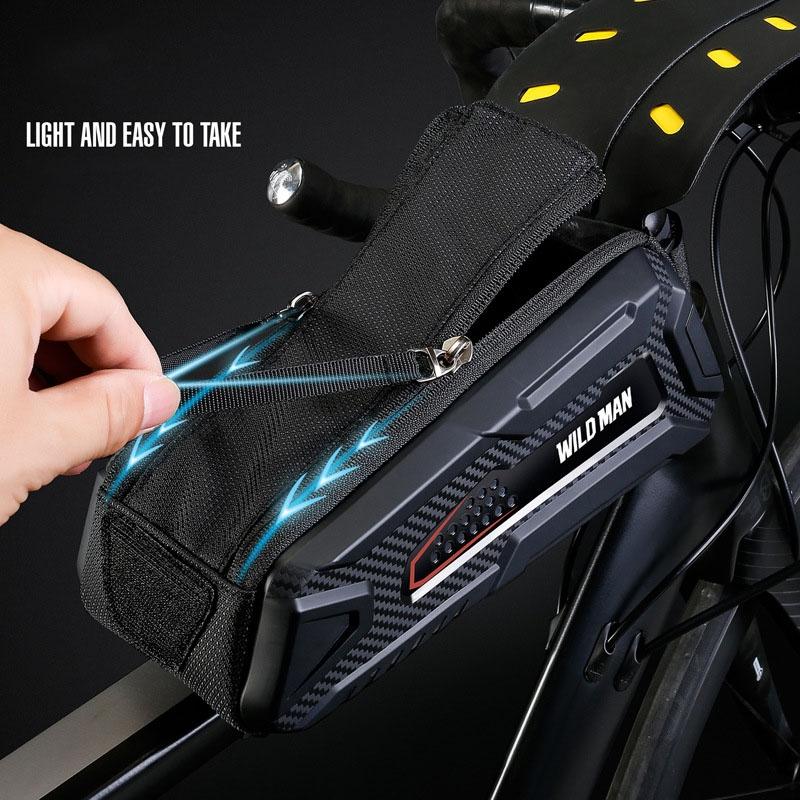 Waterproof Mtb Phone Bag With Touch Screen - Black Gray