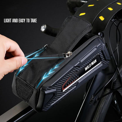Waterproof Mtb Phone Bag With Touch Screen - Black Gray