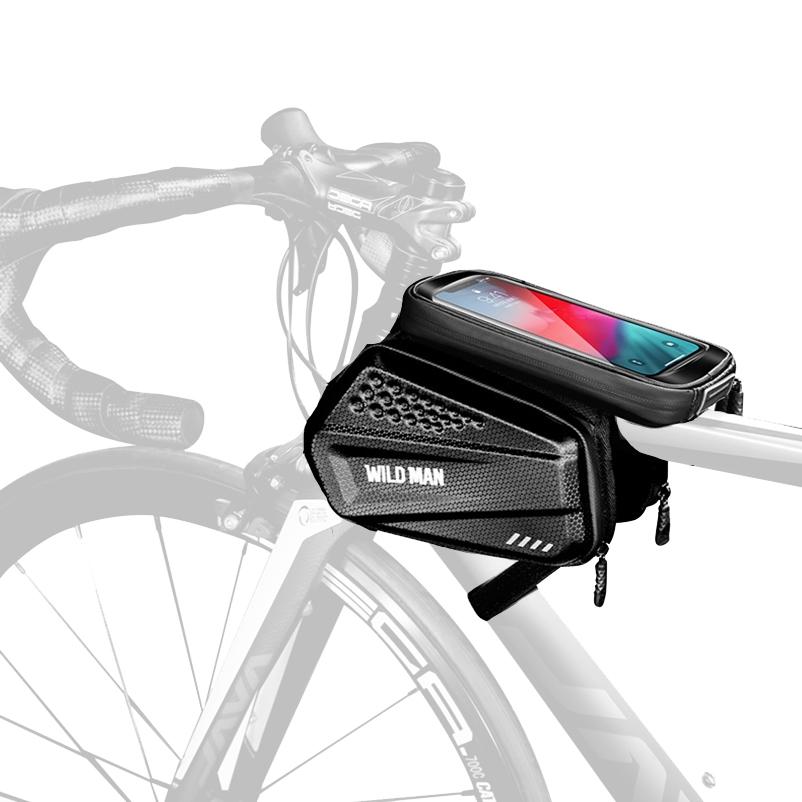 1.2L Multifunctional Bike Front Bag Black