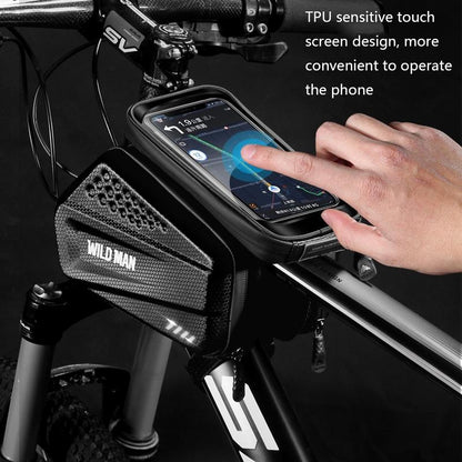1.2L Multifunctional Bike Front Bag Black