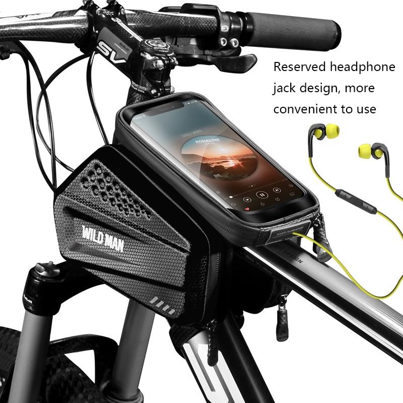 1.2L Multifunctional Bike Front Bag Black