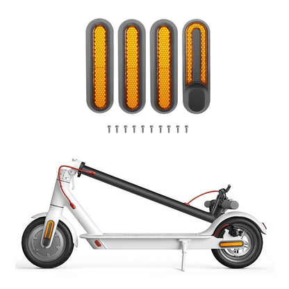 Xiaomi Mijia 1s / Pro 2 Electric Scooter Wheel Cover with Reflective Strips & Screws - Red