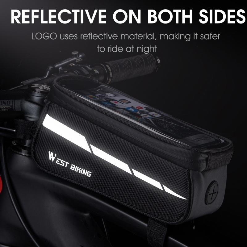 7 Mountain Bike Front Beam Phone Bag - Black