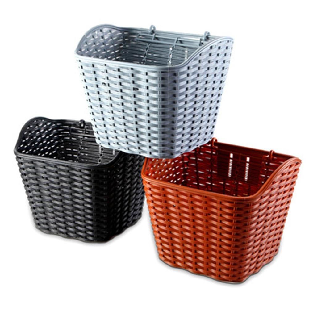 Waterproof Bike Basket With Cover Front Handlebar Black