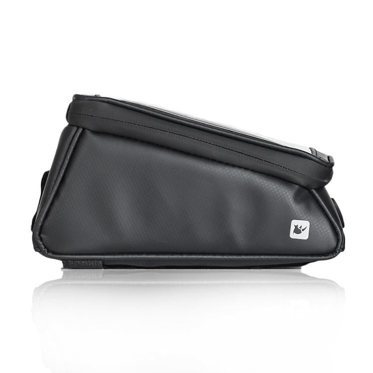 Waterproof Bike Handlebar Bag With Phone Holder - Carbon Fiber Black