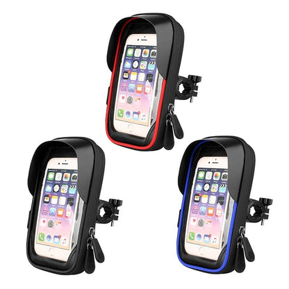 Waterproof Mobile Phone Holder For Bikes And Motorcycles - Black