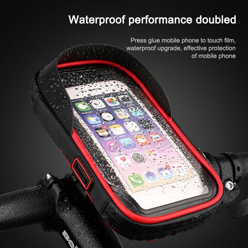 Waterproof Mobile Phone Holder For Bikes And Motorcycles - Black