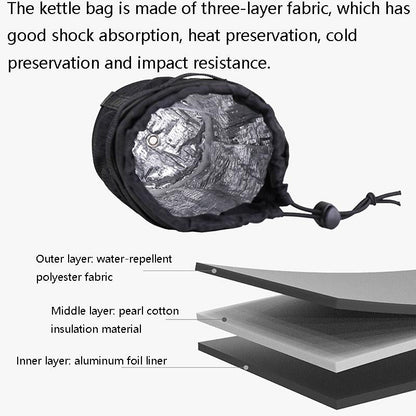 Insulated Bike Bottle Bag Portable & Durable Black