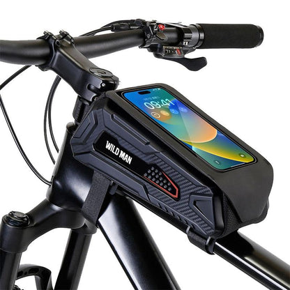 Waterproof Mtb Phone Bag With Touch Screen - Black Red