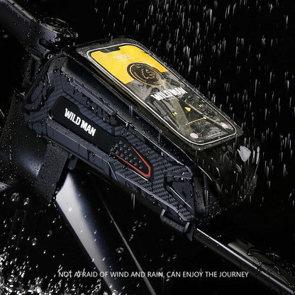 Waterproof Mtb Phone Bag With Touch Screen - Black Red