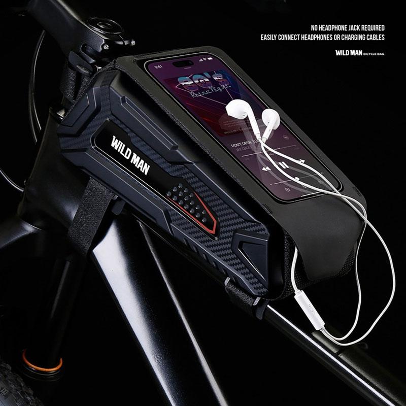 Waterproof Mtb Phone Bag With Touch Screen - Black Red