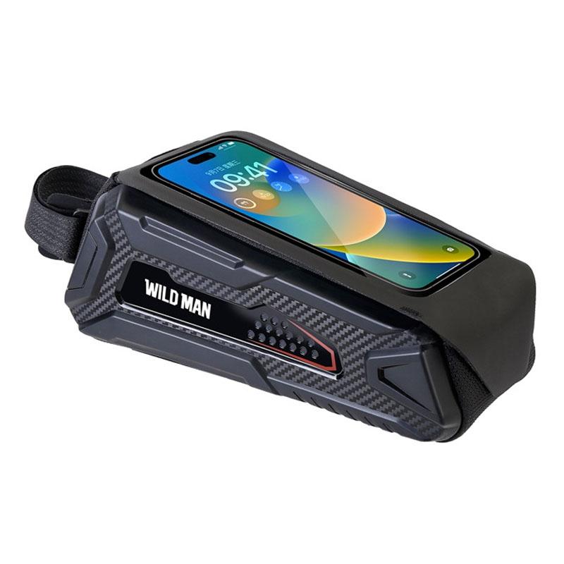 Waterproof Mtb Phone Bag With Touch Screen - Black Red