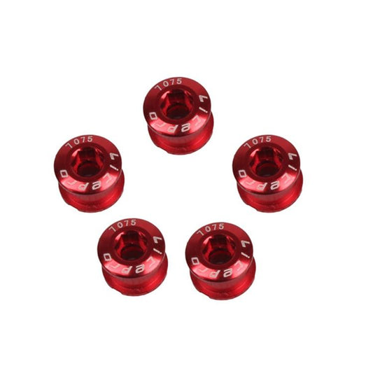 5-Piece Folding Bike Sprocket Screws - Red