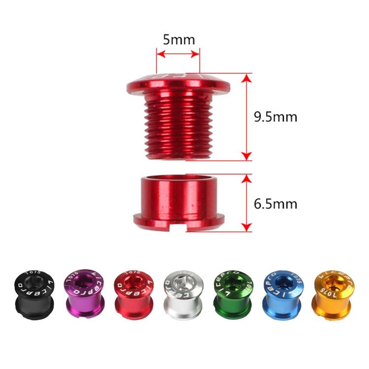 5-Piece Folding Bike Sprocket Screws - Red