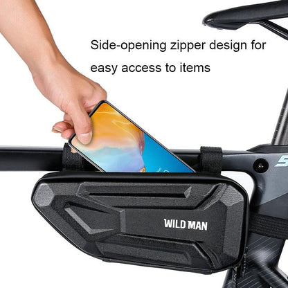 1.2L Eva Hard Shell Triangle Bike Bag - Twill Pattern