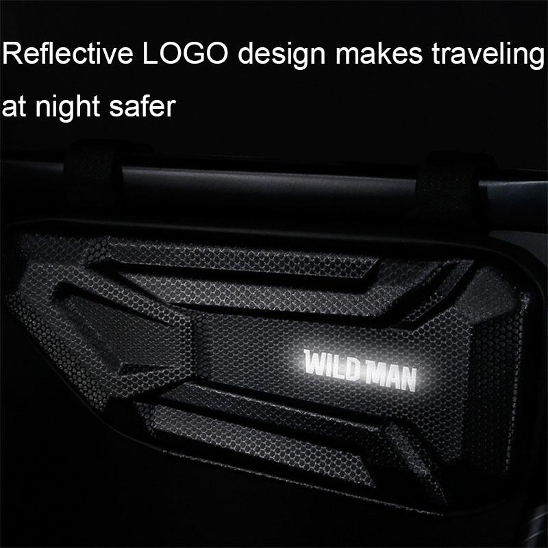1.2L Eva Hard Shell Triangle Bike Bag - Twill Pattern