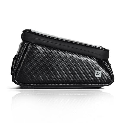 Waterproof Bike Handlebar Bag With Phone Holder - Matt Black