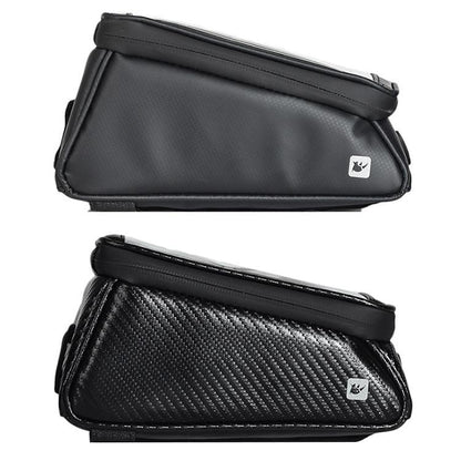 Waterproof Bike Handlebar Bag With Phone Holder - Matt Black
