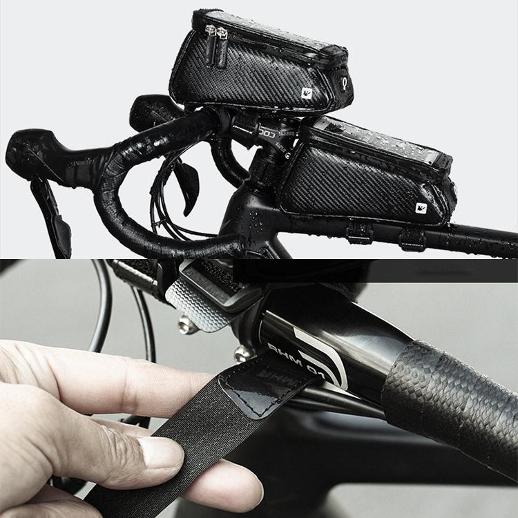 Waterproof Bike Handlebar Bag With Phone Holder - Matt Black