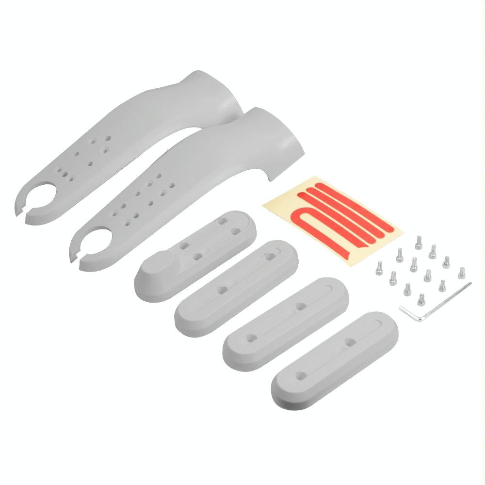 Xiaomi M365 / Pro / 1s Skateboard Front Fork Protection Set with Reflecting Bar - White