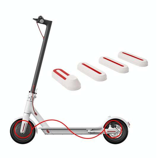 Xiaomi Mijia 1s / Pro Electric Scooter Wheel Cover Set with Reflective Strips - White